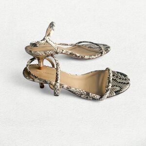 Banana Republic Terzo Leather Kitten Heel Sandal in Natural Snake